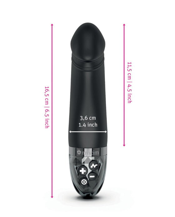 Mystim Real Deal Neal eStim Realistic Vibrator - Black