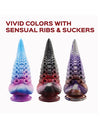 Lava Tentacle Shape Suction Cup Dildo - Multi Color