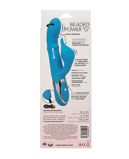 Enchanted Beaded Power "G" Vibrator - Blue