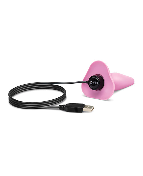 b-Vibe Beginner's Vibrating Tapered Butt Plug - Pink