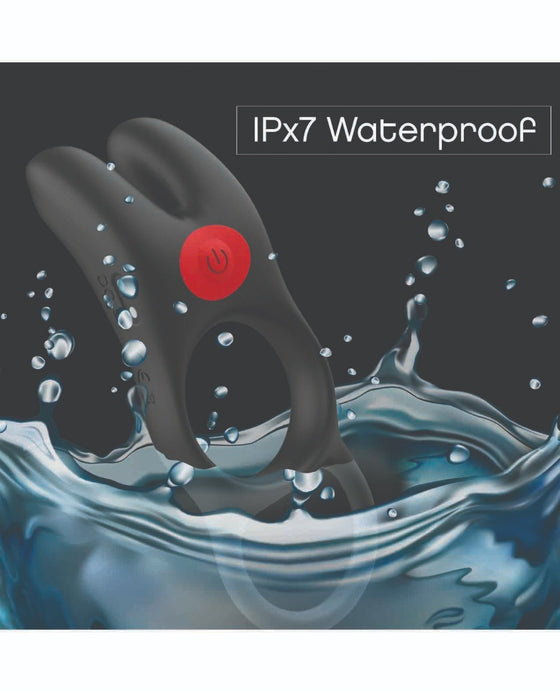 Massive Red Dot Cock Ring V1 - Black