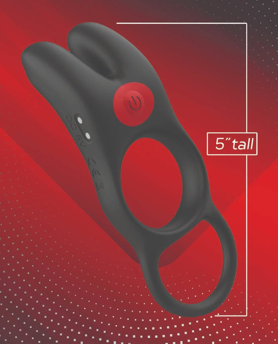 Massive Red Dot Cock Ring V1 - Black