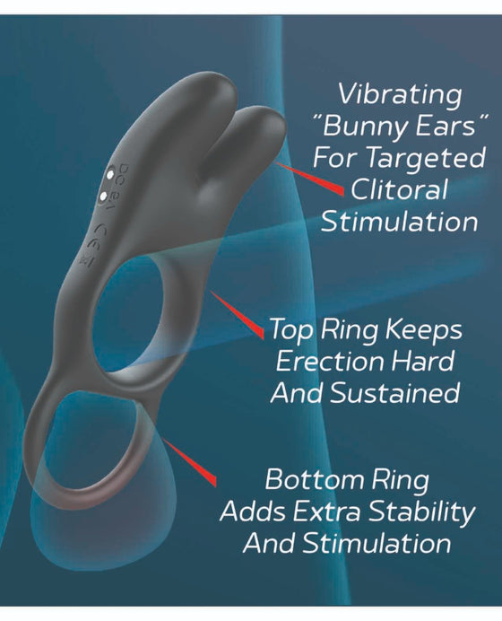 Massive Red Dot Cock Ring V1 - Black