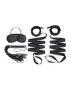Lux Fetish 4 pc Bondage Strap & Flogger Kit
