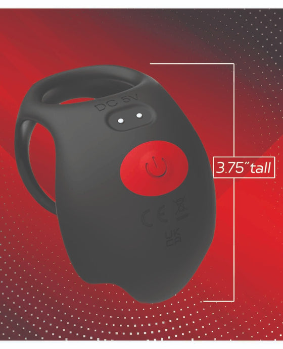 Massive Red Dot Cock Ring V3 - Black