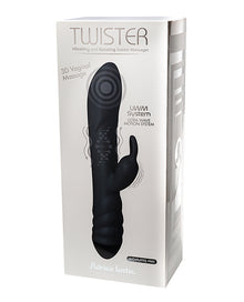  Adrien Lastic Twister Clitoral Sucker & Vibrating Rabbit - Black