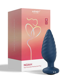  Noah App-Controlled Rotating Butt Plug - Navy Blue