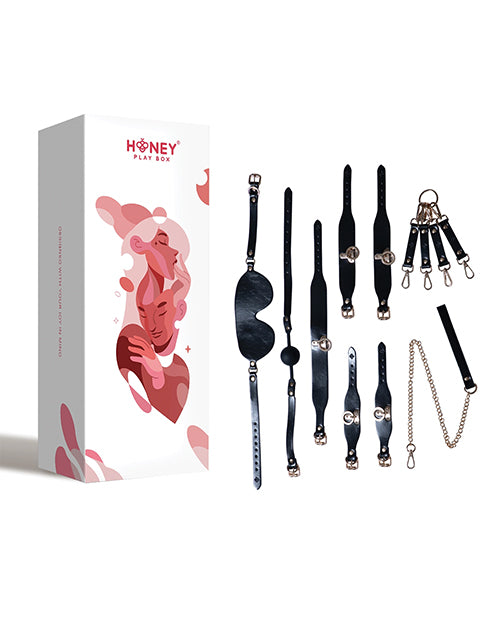 Kinky Play Box BDSM Kit 5 Piece Bondage Set - Black