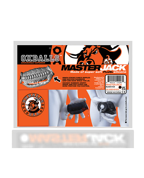 Oxballs MasterJack Double Penetration Stroker - Jo Black Ice
