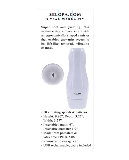 Selopa Pleasure Can Stroker - White
