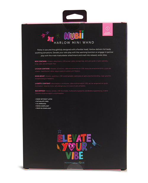 Nu Sensuelle Harlow Mini Wand w/Masturbator Attachment - Pink