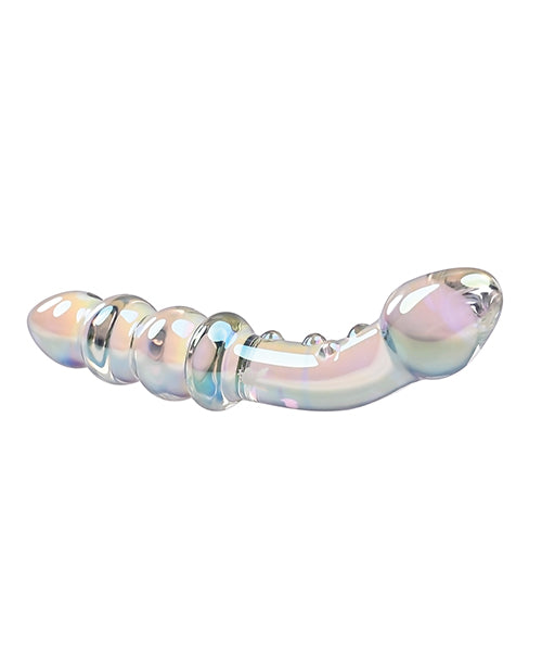 Playboy Pleasure Jewels Double Glass Dildo w/Anal Beads  - Clear