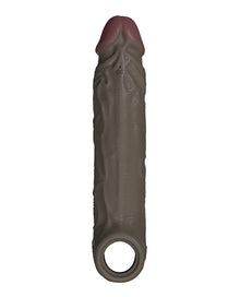  Shaft Flexskin Liquid Silicone 7.8" Vibrating Sheath - Mahogany
