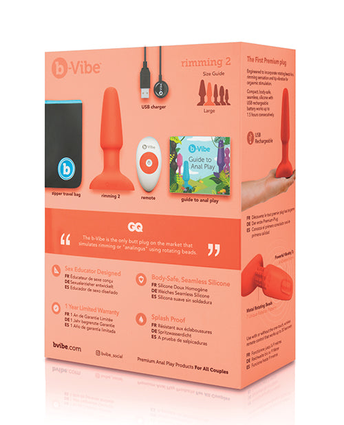 b-Vibe Rimming Plug 2 - Orange