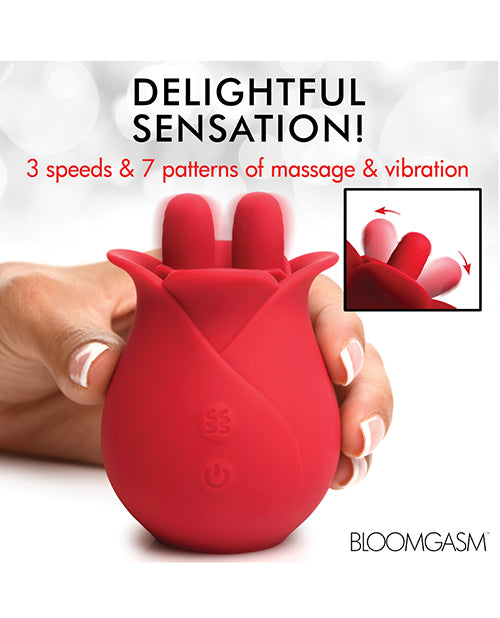 Bloomgasm The Rose Fondle 10X Massaging Clit Stimulator - Red