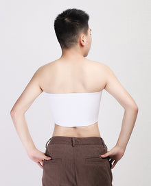  Gender Fluid Strapless Chest Compression Binder - XXL White