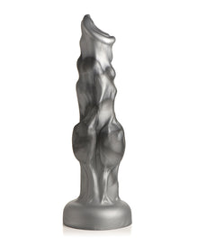  Creature Cocks Night Prowler Silicone Dildo - Large Black/Silver