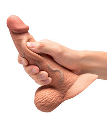  b-Vibe Slipskin 6.5" Curvy - Mocha