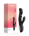 GEM Twin Balls Rabbit Vibrator - Black