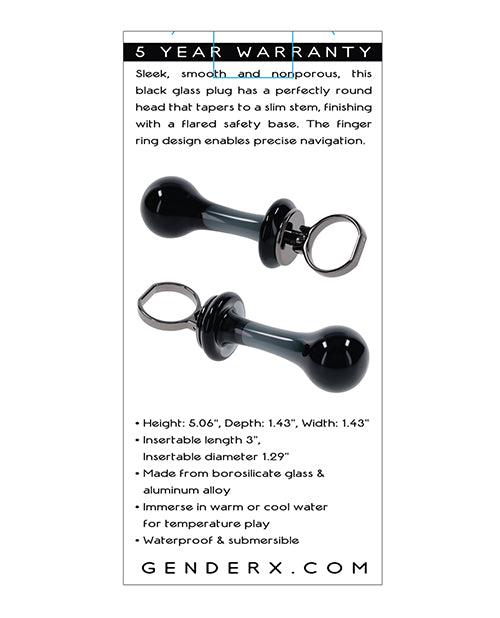 Gender X Blow Pop Glass Anal Plug - Black