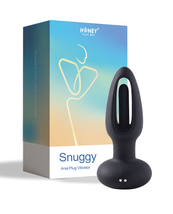 Snuggy Anal Plug Vibrator - Black