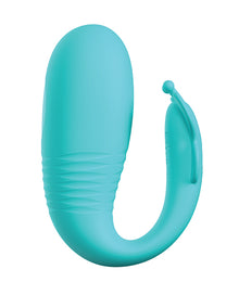 Pretty Love Remi Thrusting Hands-Free Vibrator - Aqua