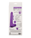 Silicone Studs Rechargeable Gyrating & Thrusting Vibrator - Purple