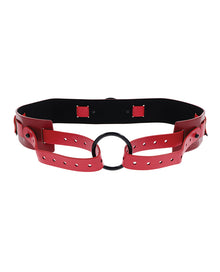  Sex & Mischief Ex's & Oh's Bound & Belted - Red/Black