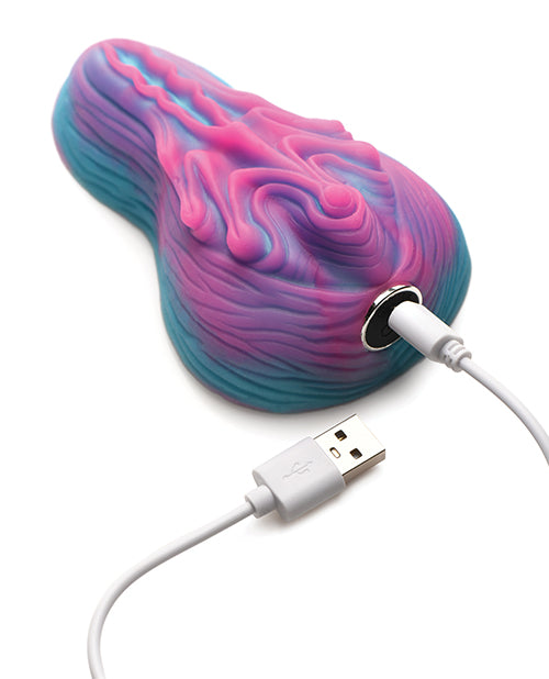 Creature Cocks Vulvaron Vibrating Silicone Grinder w/Remote Control - Pink/Teal/Purple