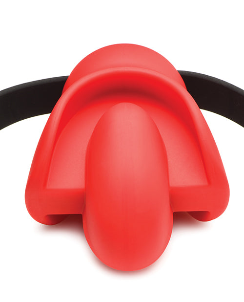 Master Series Gag Order Extreme Silicone Ball Gage - Red/Black