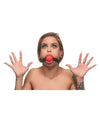 Master Series Gag Order Extreme Silicone Ball Gage - Red/Black