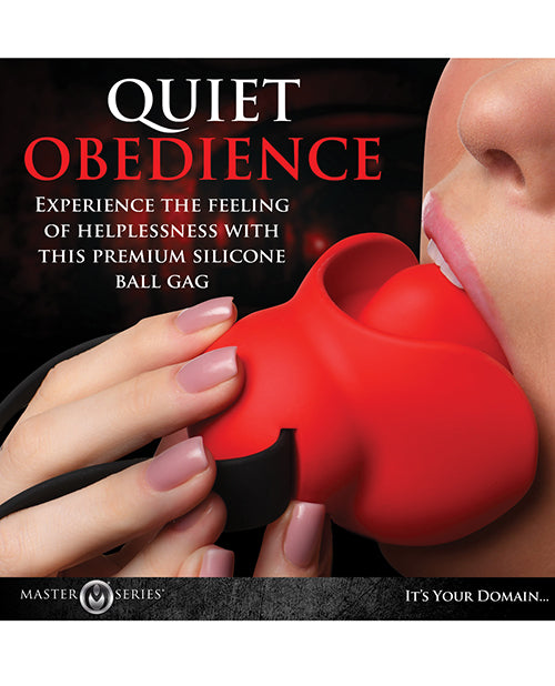 Master Series Gag Order Extreme Silicone Ball Gage - Red/Black