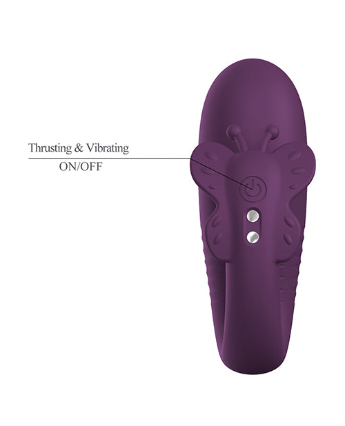 Pretty Love Klay App-Enabled Thrusting Hands-Free Vibrator - Purple