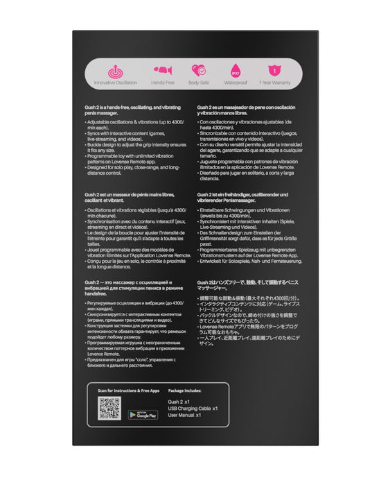 Lovense Gush 2 Handsfree Masturbator - Teal