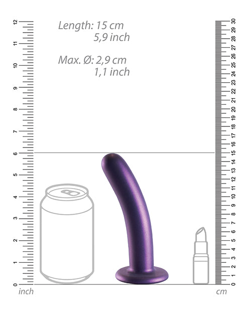 Shots Ouch 6" Smooth G-Spot Dildo - Metallic Purple