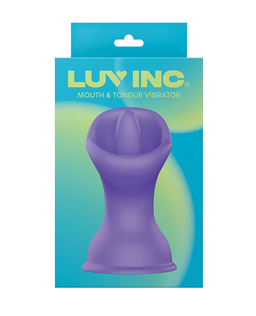 Luv Inc. Mouth & Tongue Suction Cup Vibrator - Purple