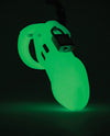 CB-6000 3 1/4" Cock Cage & Lock Set - Glow in the Dark