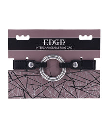  Edge Interchangeable Ring Gag - Black