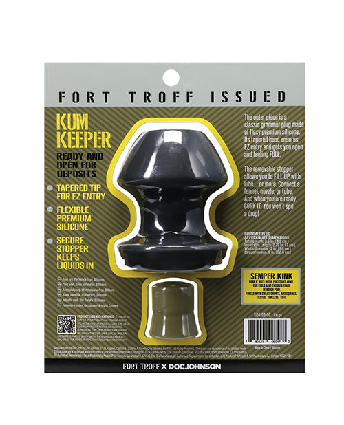 Fort Troff Kum Keeper Anal Plug - Large, Black