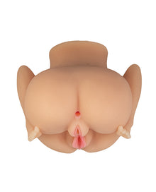  2 Girls and 3 Holes Self Lubricating Masturbator - White