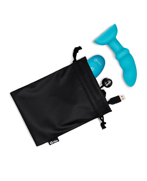 b-Vibe Remote Control Rimming P-Spot Plug - Blue