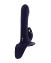 Evolved Giving Vibes Strap-On Bunny Eared Stimulator w/Remote Control - Purple