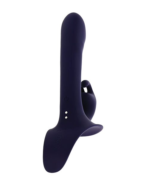 Evolved Giving Vibes Strap-On Bunny Eared Stimulator w/Remote Control - Purple