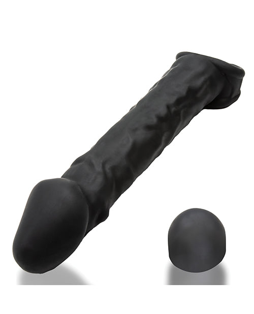 Oxballs Muscle Ripped Inner Ribbed Velvet-Smooth Cocksheath - Special Edition Black