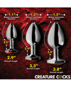 Creature Cocks - Sinister Eyes Red Eye Metal Butt Plug Set