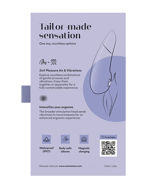 Womanizer Enhance 2 in 1 Pleasure Air & Vibrations - Lilac