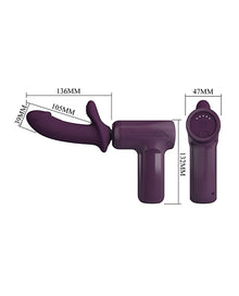  Pretty Love DJ Scholar Dual Thrusting Gun Massager - Purple