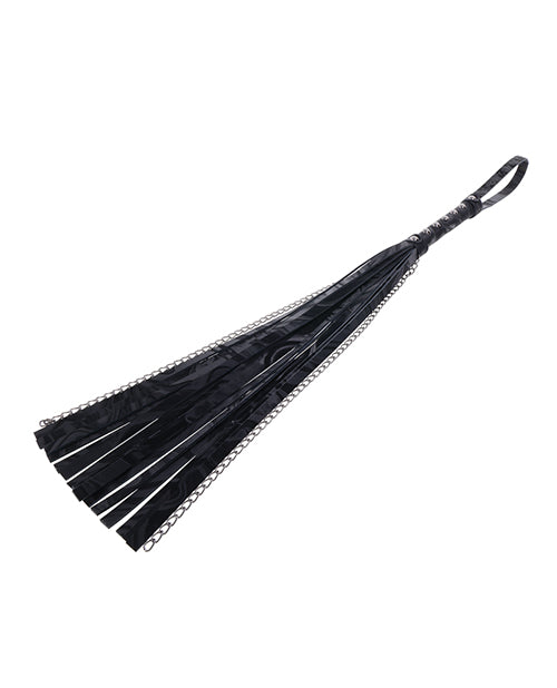 Sportsheets Velvet Noir Chain Flogger - Black