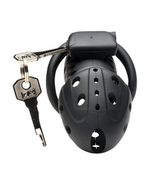  Master Series Lock Down Chastity Cage - Black