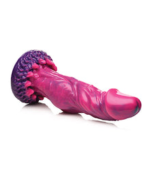  Creature Cocks Xenox Vibrating Silicone Dildo w/Remote - Pink/Purple